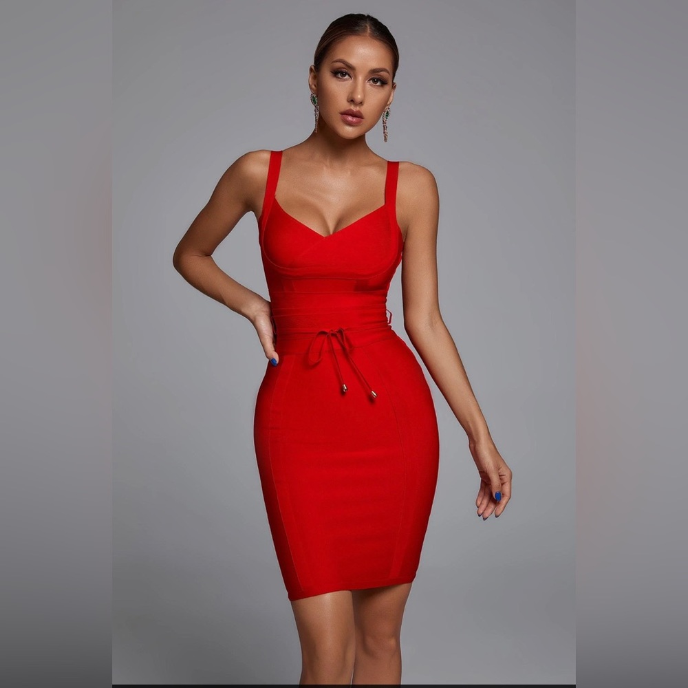 Bella Barnett Red Cocktail Dress